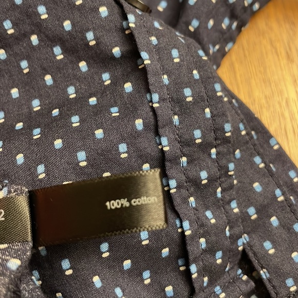 The Limited XS Navy Pattern Cotton Blouse - Picture 4 of 4